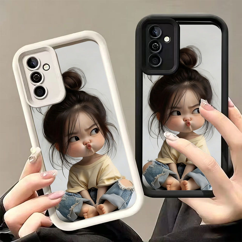 Baby Food Meat - Meatball Head Girl Silicone Shockproof Phone