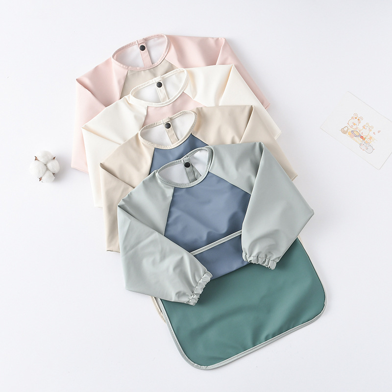 Kids Baby Long Sleeved PU Bibs - Bib Long Sleeve recension och pris