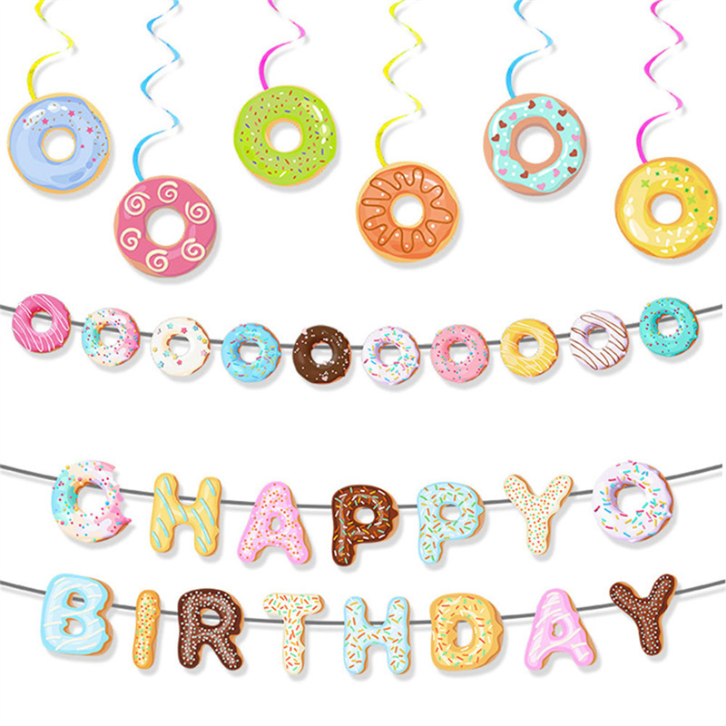 Cute Donut Happy Birthday Part - Baby Food Dessert recension och pris
