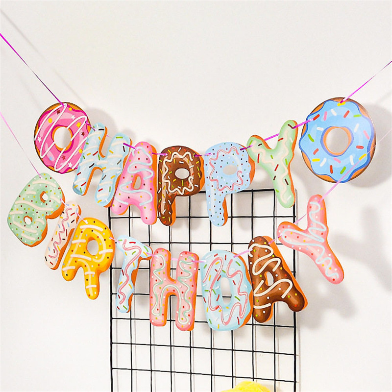 Cute Donut Happy Birthday Part - Baby Food Dessert recension och pris