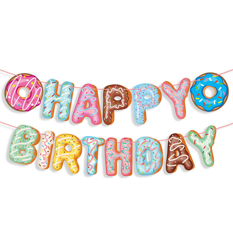 Cute Donut Happy Birthday Part - Baby Food Dessert recension och pris