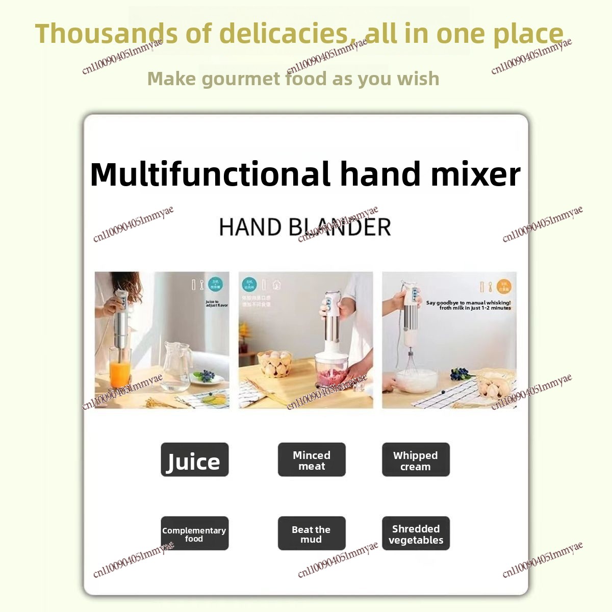 Handheld Cooking Stick Grinded - Baby Food Meat recension och pris