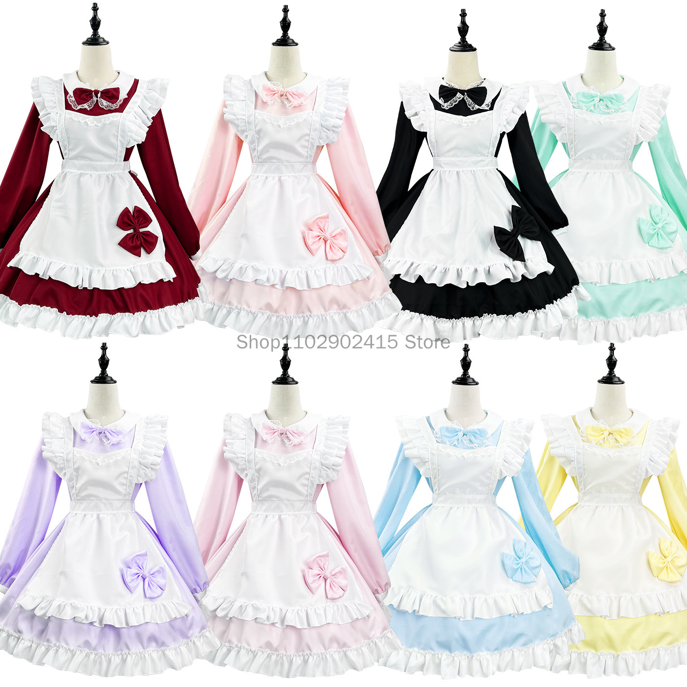 Japanese Maid Cosplay Cute Lol - Bib Long Sleeve recension och pris
