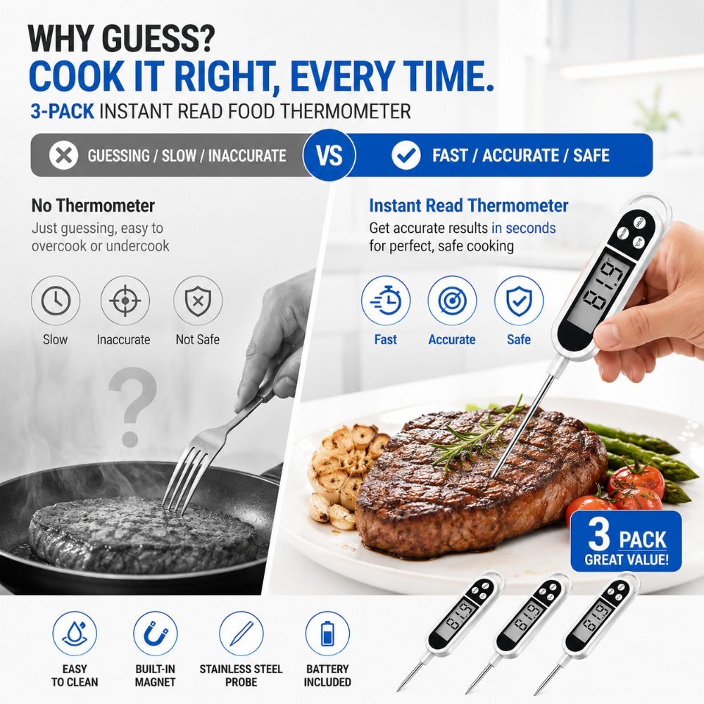 Digital Probe Thermometer Wide - Baby Food Meat recension och pris