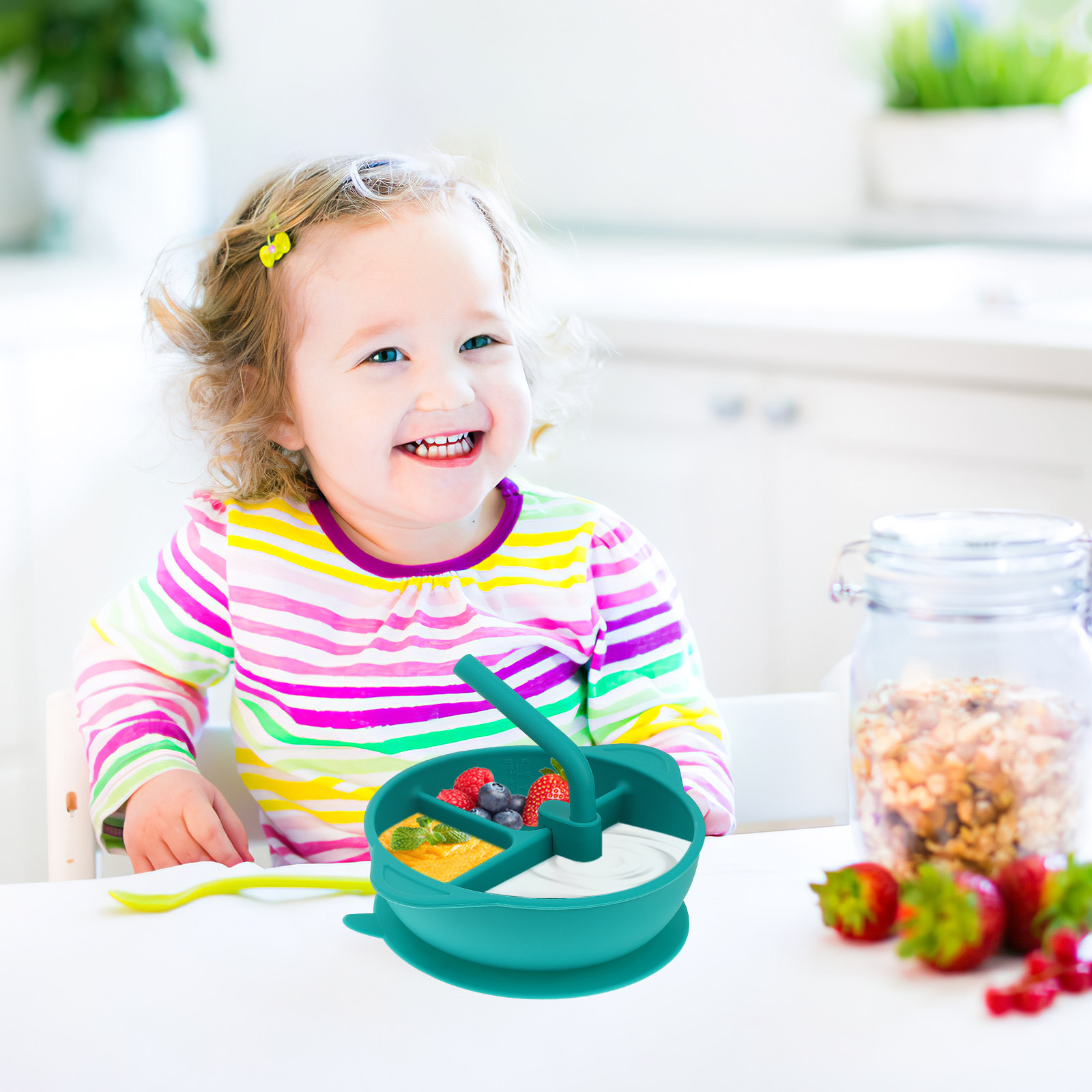 1Pcs Anti-Break Silicone Dinne - Baby Food Dessert recension och pris