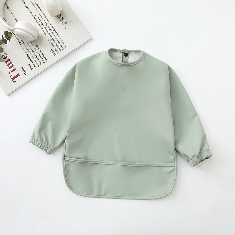 Baby Bibs Burp Cloth Solid Col - Bib Long Sleeve recension och pris
