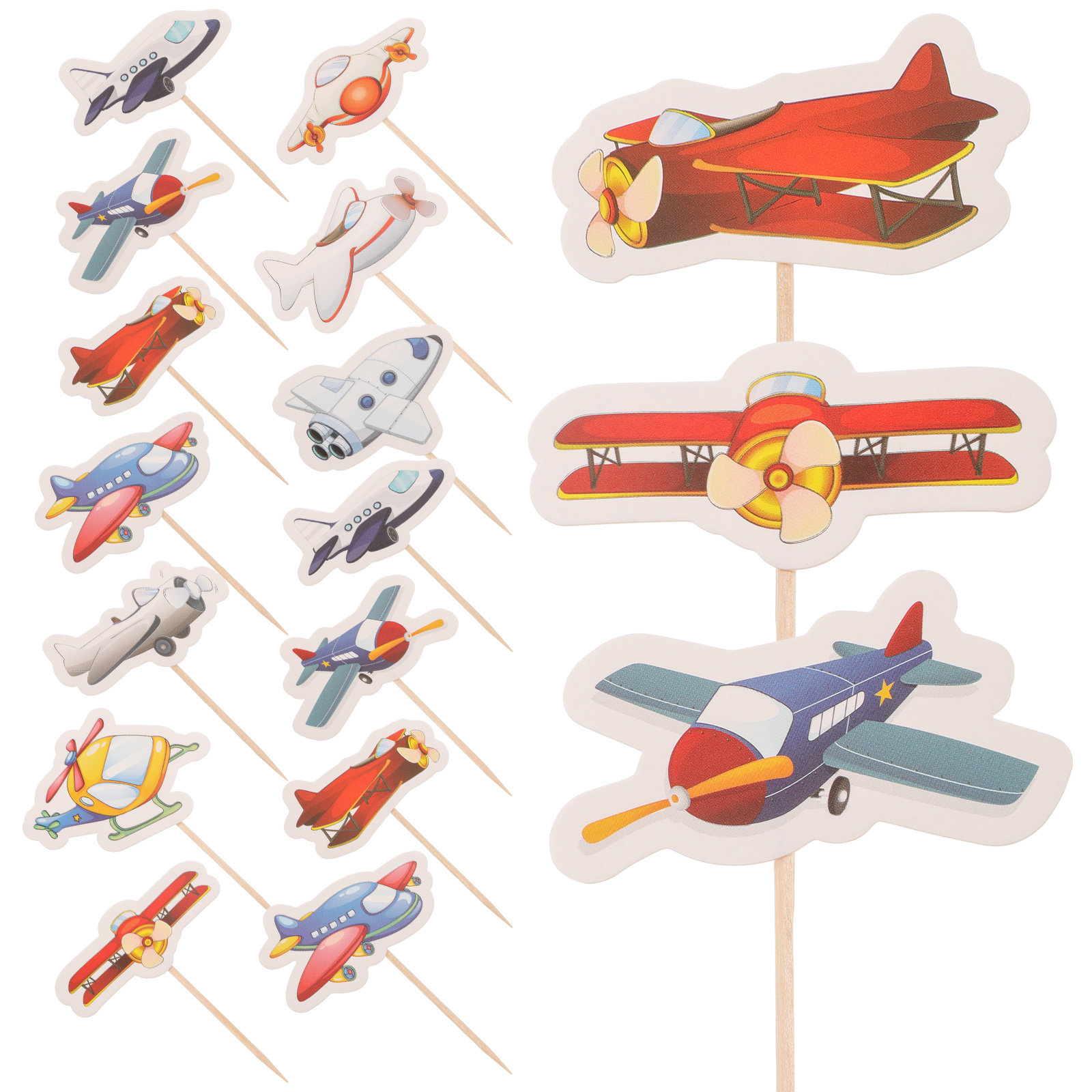 30Pcs Aircraft Cake Toppers Pi - Baby Food Dessert recension och pris