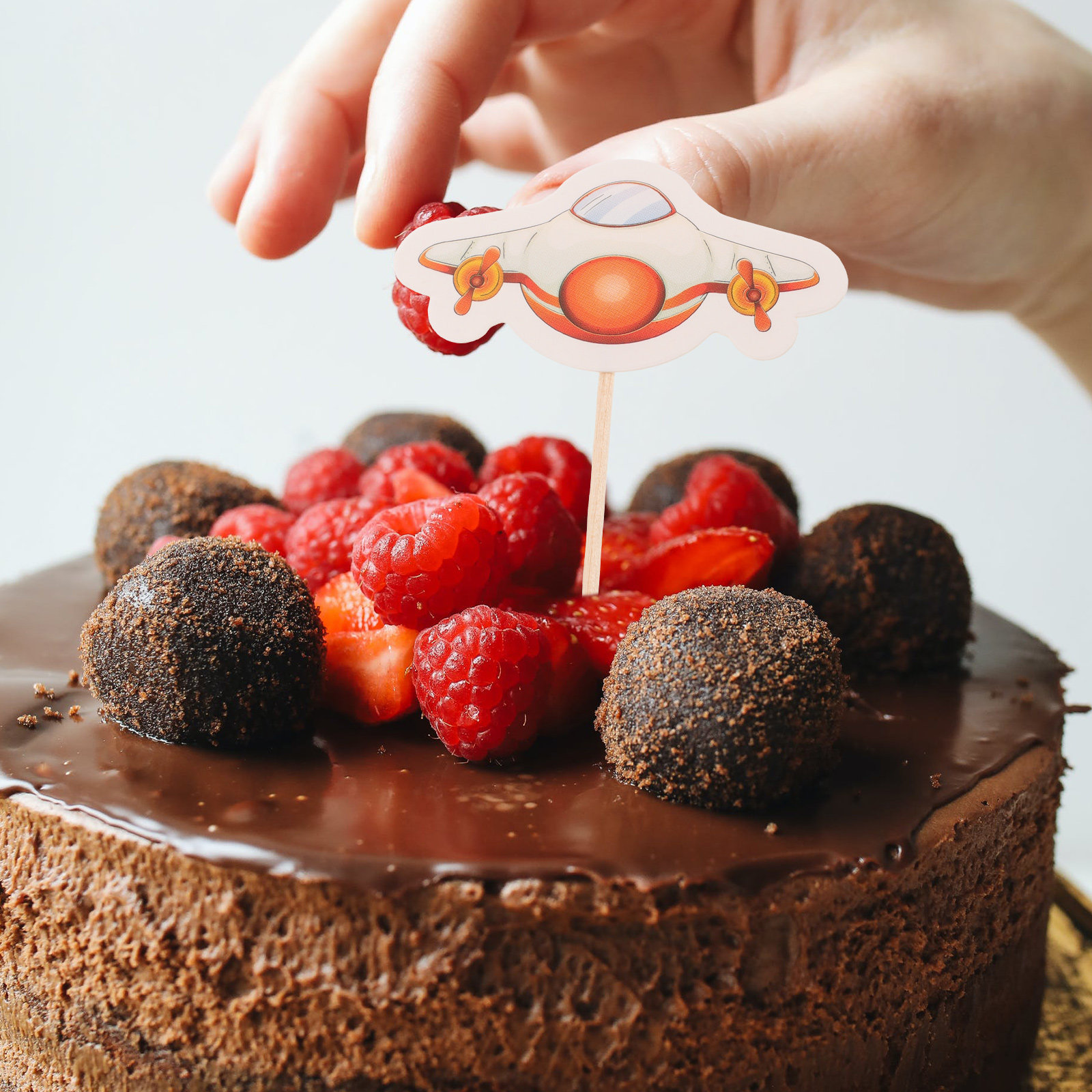 30Pcs Aircraft Cake Toppers Pi - Baby Food Dessert recension och pris