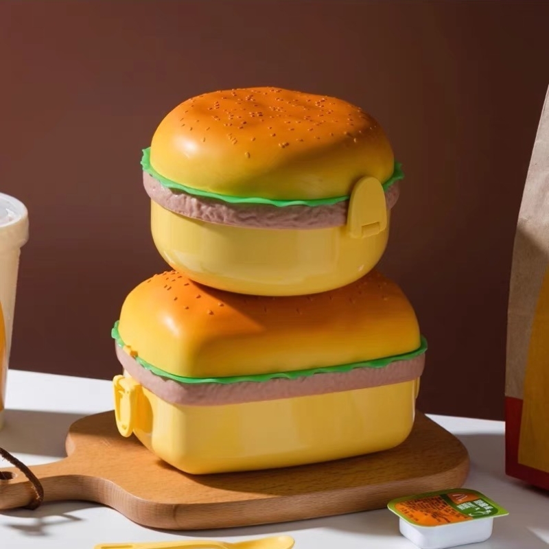 Hamburger Lunch Box Double Tie - Baby Food Container recension och pris