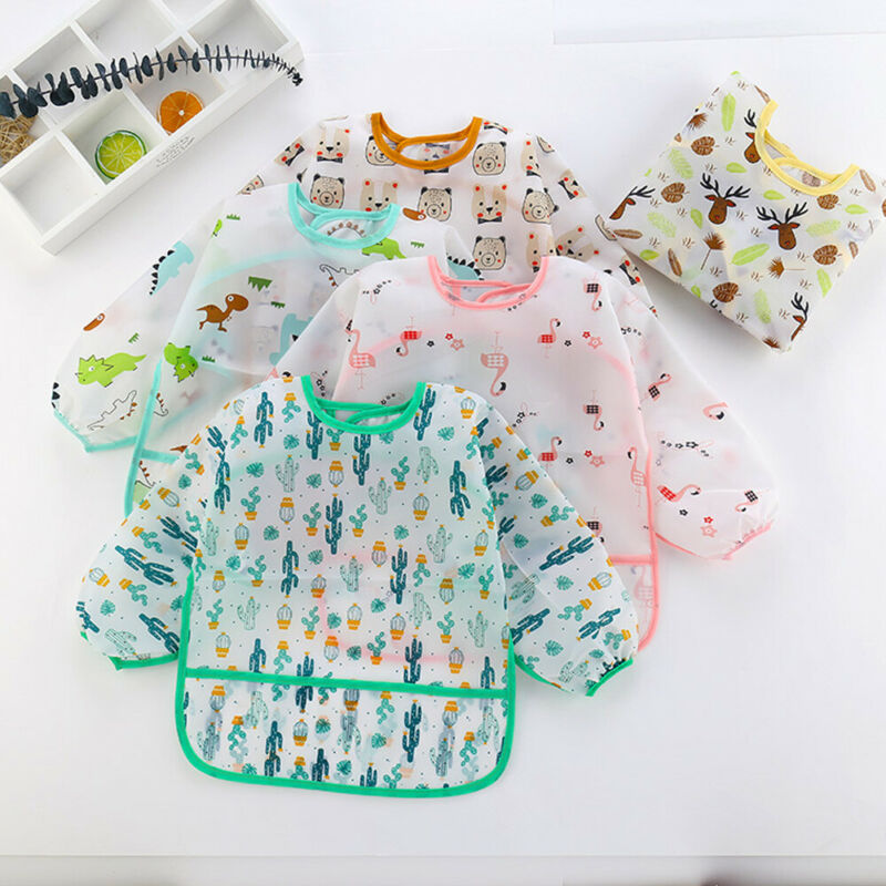 Baby Bibs New Cute Children Ba - Bib Long Sleeve recension och pris