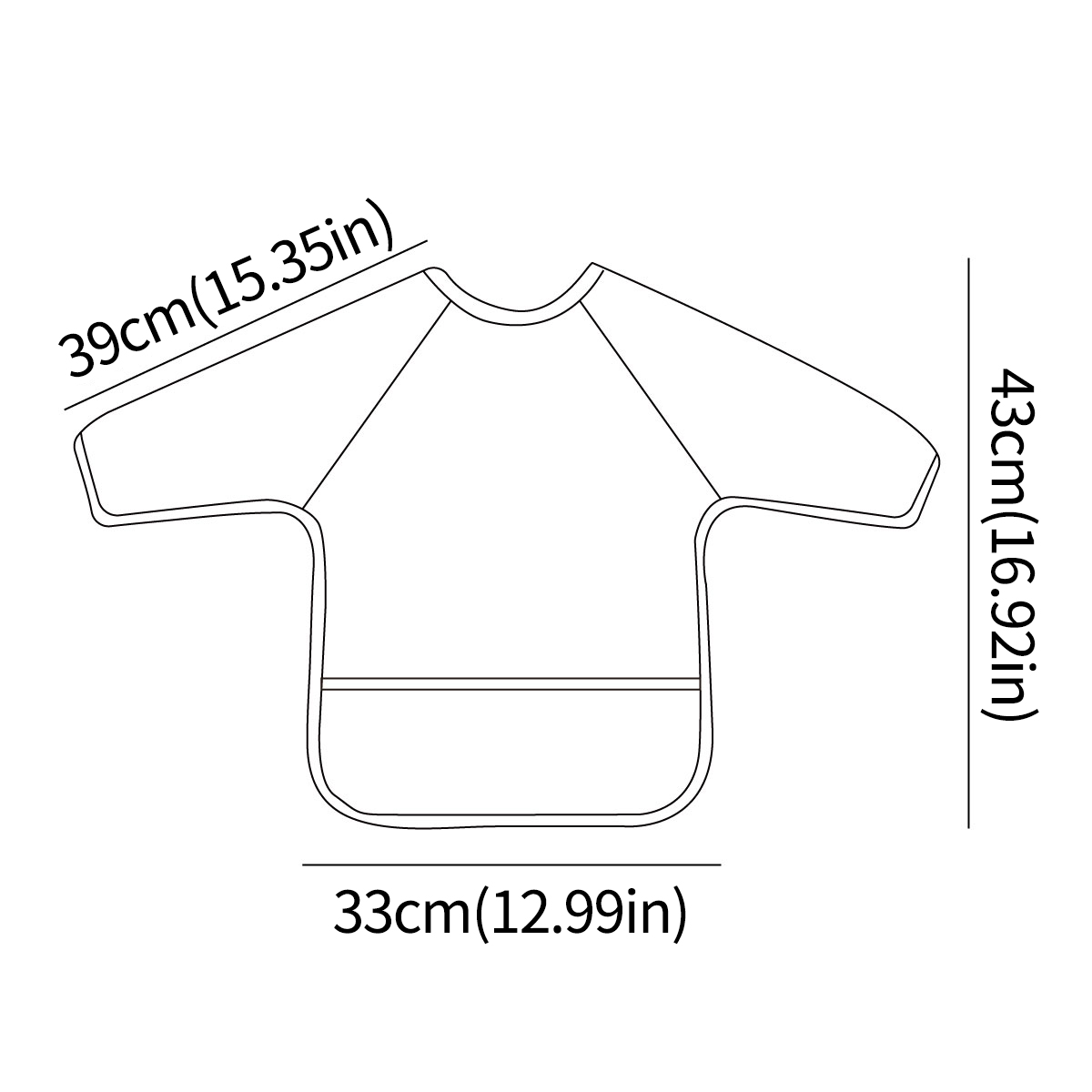1 Pc Waterproof Baby Feeding B - Bib Long Sleeve recension och pris