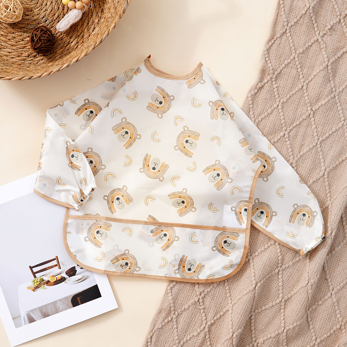 Long-Sleeve Baby Bib Machine W - Bib Long Sleeve recension och pris