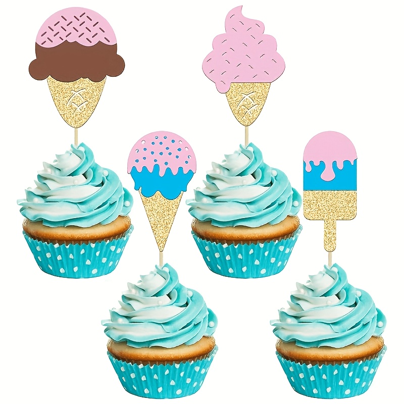 12Pc Glitter Ice Cream Cupcake - Baby Food Dessert recension och pris