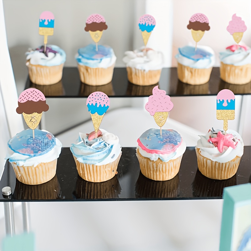 12Pc Glitter Ice Cream Cupcake - Baby Food Dessert recension och pris